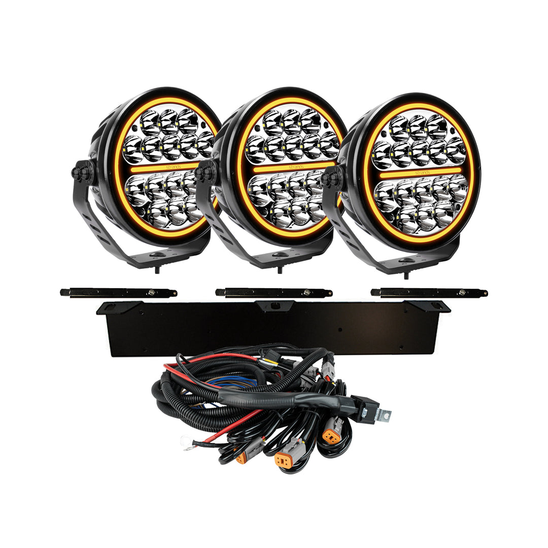 EXTRALJUS - KOMPLETT KIT 3x SIBERIA NRS 7" LED