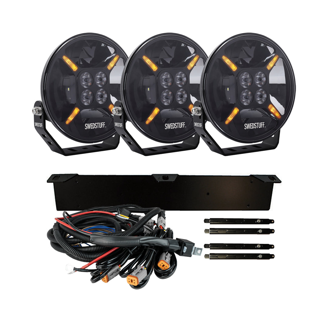 EXTRALJUS - KOMPLETT KIT 3X LDL-01 9" LED
